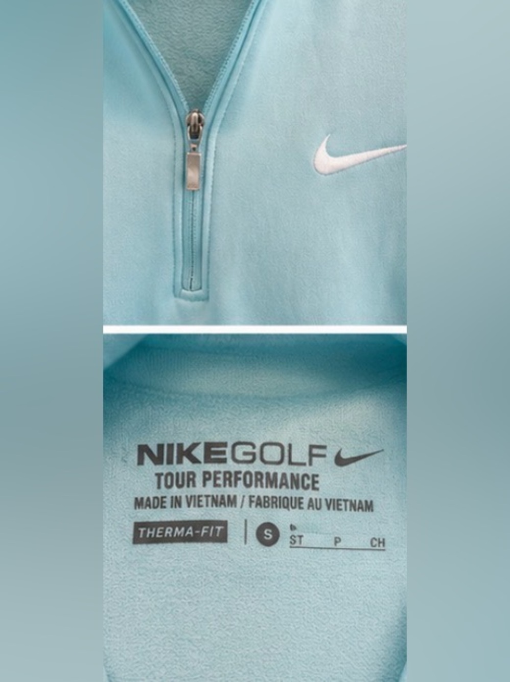Nike Golf Women’s Therma-FIT Quarter-Zip Pullover size S aqua blue - Picture 2 of 3